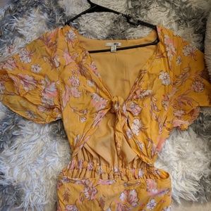 Amuse Society Crop Top Maxi Dress